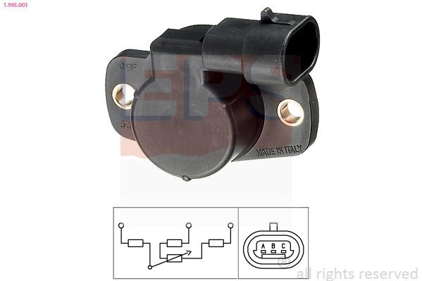 EPS 1.995.001: Andur, drosselklapiasend ilma tihendita, Made in Italy - OE Equivalent