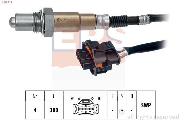 EPS 1.997.114: Lambda andur Made in Italy - OE Equivalent