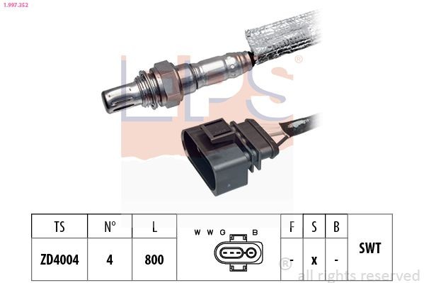 EPS 1.997.352: Lambda andur Made in Italy - OE Equivalent