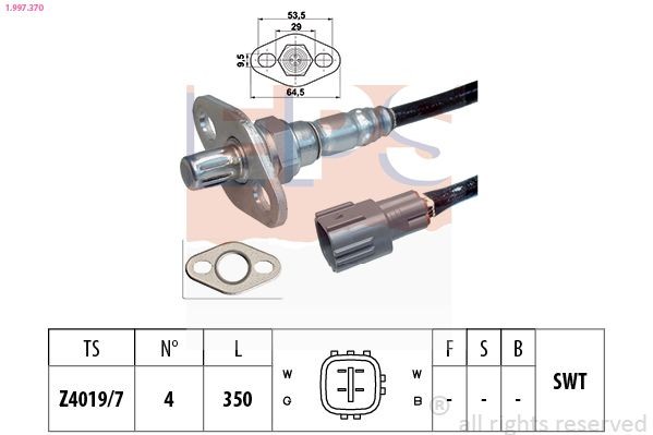 EPS 1.997.370: Lambda andur Made in Italy - OE Equivalent