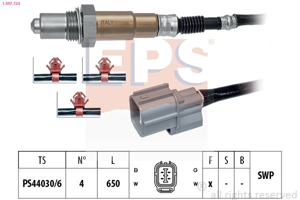 EPS 1.997.724: Lambda andur koos kinnitusmaterjaliga, Made in Italy - OE Equivalent