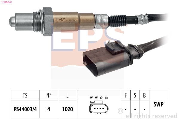 EPS 1.998.041: Lambda andur Made in Italy - OE Equivalent