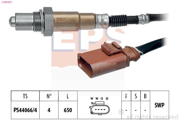 EPS 1.998.057: Lambda andur Made in Italy - OE Equivalent