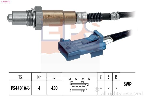EPS 1.998.078: Lambda andur Made in Italy - OE Equivalent