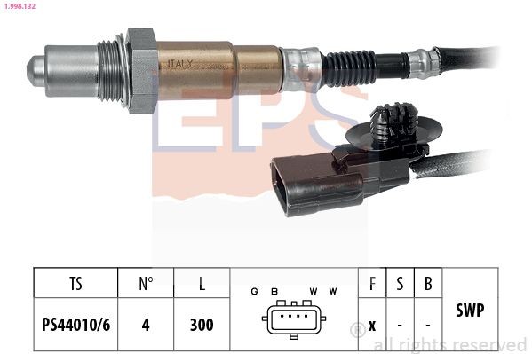 EPS 1.998.132: Lambda andur koos kinnitusmaterjaliga, Made in Italy - OE Equivalent