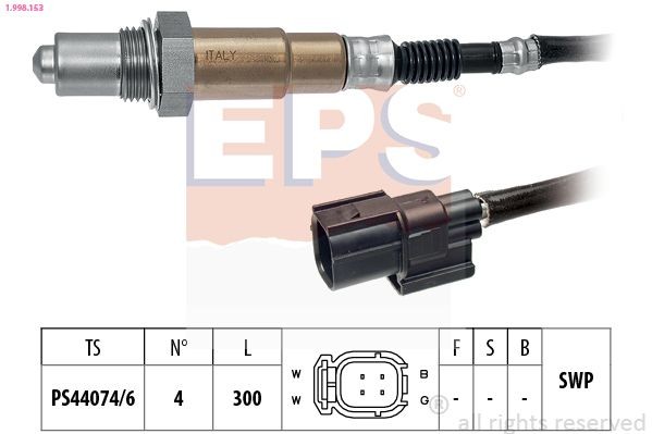 EPS 1.998.153: Lambda andur Made in Italy - OE Equivalent