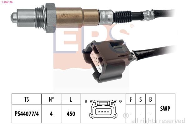 EPS 1.998.178: Lambda andur Made in Italy - OE Equivalent