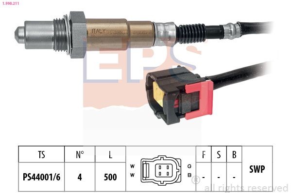 EPS 1.998.211: Sonda Lambda Made in Italy - OE Equivalent