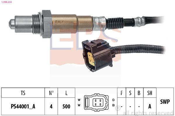 EPS 1.998.234: Lambda andur Made in Italy - OE Equivalent