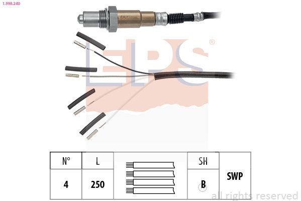 EPS 1.998.240: Lambda andur Made in Italy - OE Equivalent