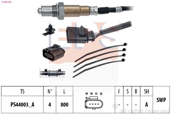 EPS 1.998.243: Lambda andur Made in Italy - OE Equivalent