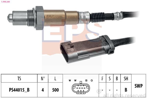 EPS 1.998.280: Lambda andur Made in Italy - OE Equivalent
