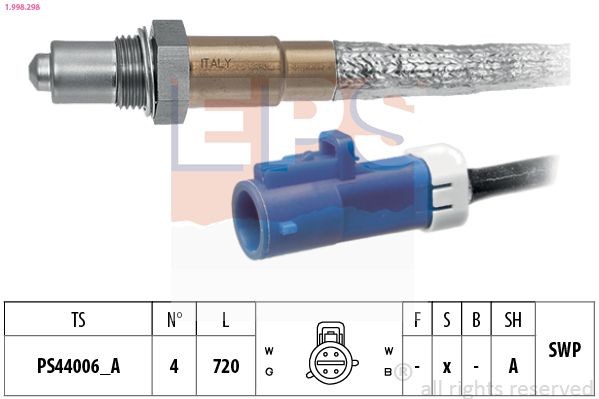 EPS 1.998.298: Lambda andur Made in Italy - OE Equivalent