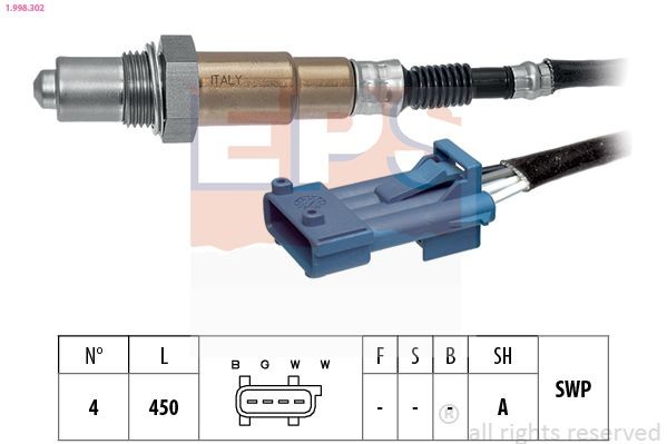 EPS 1.998.302: Lambda andur Made in Italy - OE Equivalent
