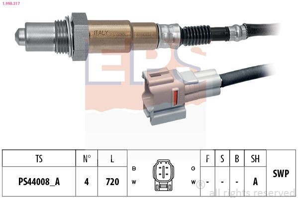 EPS 1.998.317: Lambda andur Made in Italy - OE Equivalent