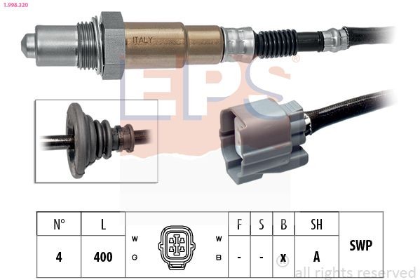 EPS 1.998.320: Lambda andur Made in Italy - OE Equivalent
