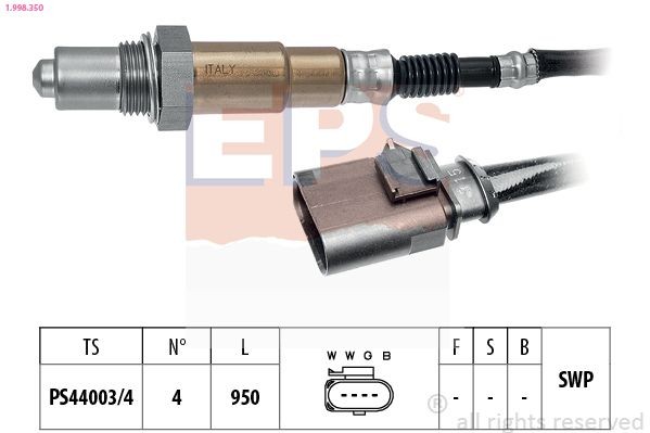 EPS 1.998.350: Lambda andur Made in Italy - OE Equivalent