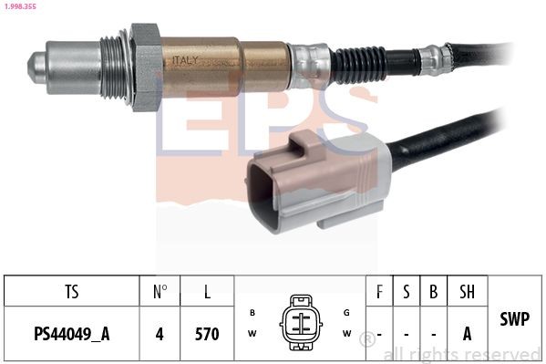 EPS 1.998.355: Lambda andur Made in Italy - OE Equivalent