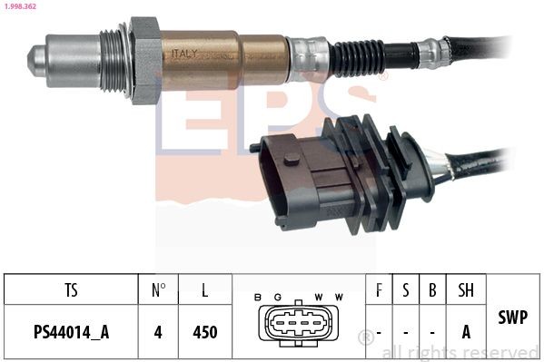 EPS 1.998.362: Lambda andur Made in Italy - OE Equivalent