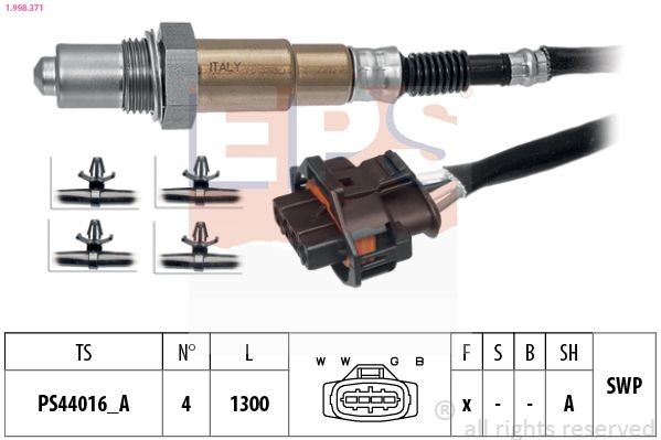 EPS 1.998.371: Lambda andur koos kinnitusmaterjaliga, Made in Italy - OE Equivalent