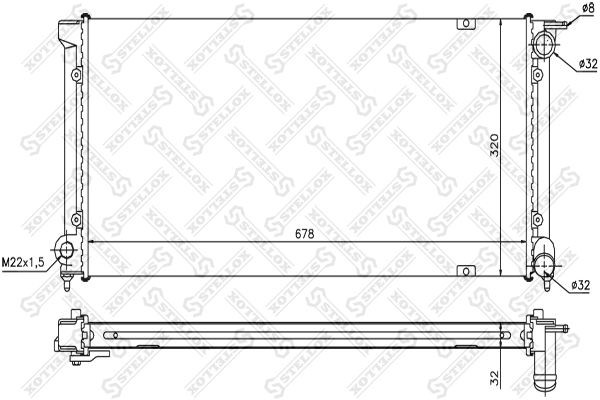 STELLOX 10-25012-SX: Radiaator, mootorijahutus