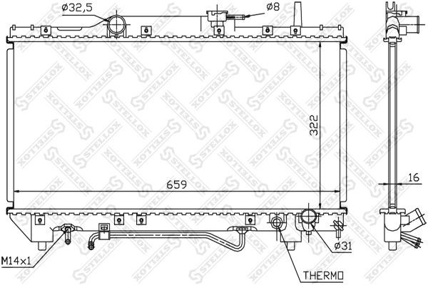 STELLOX 10-25154-SX: Radiator, racire motor