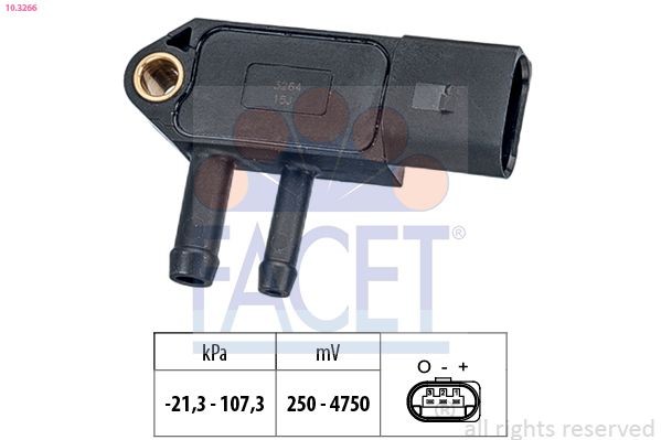FACET 10.3266: Andur, heitgaasisurve ilma ühendusosadeta, Made in Italy - OE Equivalent