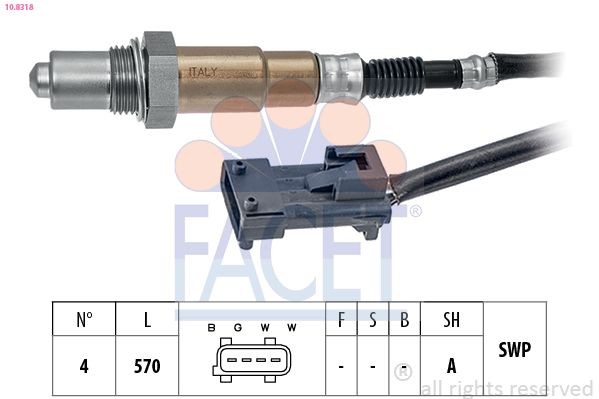 FACET 10.8318: Lambda andur Made in Italy - OE Equivalent