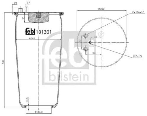 FEBI BILSTEIN 101301: Soufflet à air, suspension pneumatique