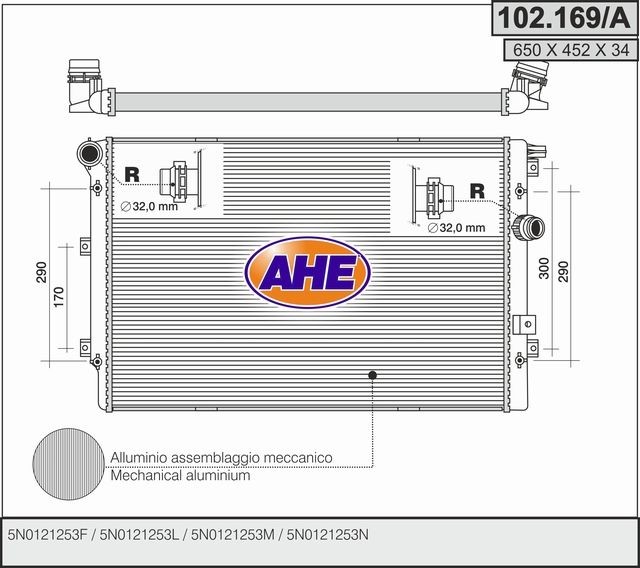 AHE 102.169/A: Radiaator, mootorijahutus