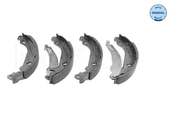 MEYLE 11-14 533 0003/S: Piduriklotside komplekt Tagasild, 180mm, ilma vedruta, koos kangiga, ORIGINAL Quality