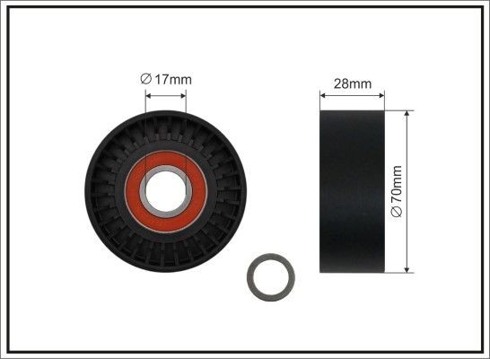 CAFFARO 11-92: Ohjainrulla, moniurahihna Ø: 70mm, Ø: 70mm
