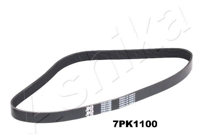 ASHIKA 112-7PK1100: Curea transmisie cu caneluri 1100mm, Numar nervuri: 7