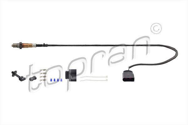 TOPRAN 114 229: Sonda lambda con serracavo, con basamento in plastica, con tubo termoisolante, con istruzioni montaggio
