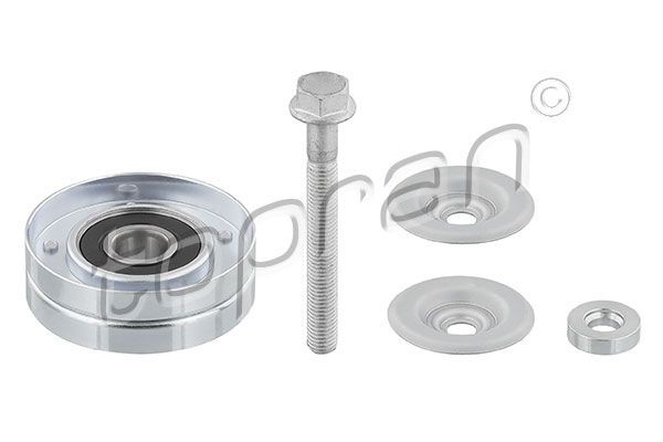 TOPRAN 115 461: Seade- / juhtrull, soonrihm Ø: 76mm, Ø: 76mm, koos kinnitusmaterjaliga, koos kruviga