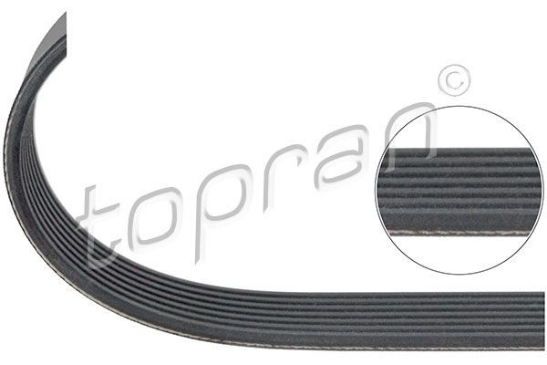 TOPRAN 115 940: Soonrihm 1270mm, Ribide arv: 7