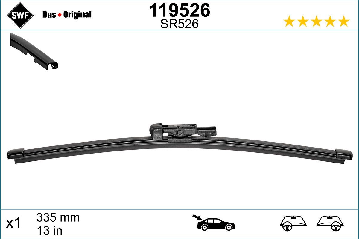 SWF VisioFlex Rear 119526 Heckscheibenwischer