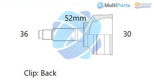 ODM-MULTIPARTS 12-211981: Set articulatie, planetara cu inel de siguranță partea din spate