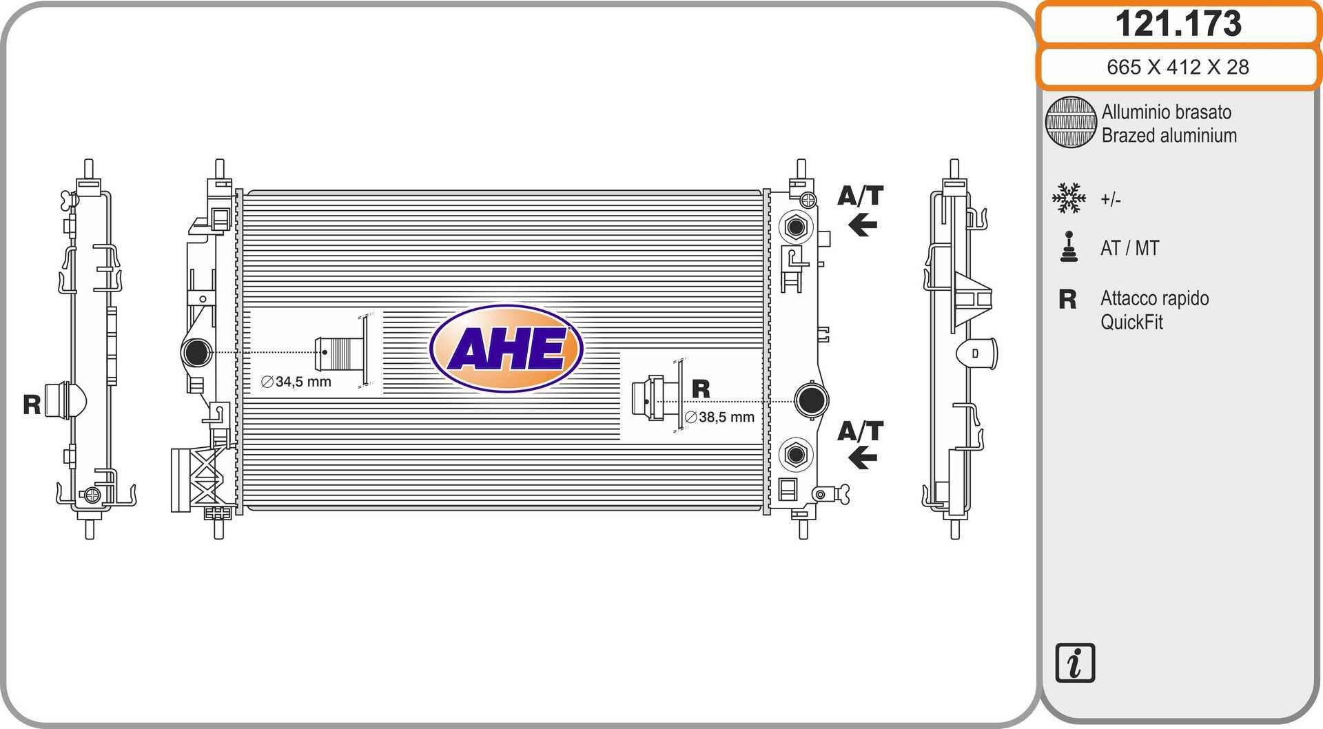 AHE 121.173: Radiateur du moteur