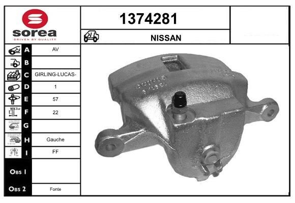 SNRA 1374281: Etrier de frână