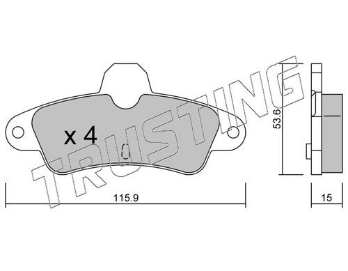 TRUSTING 145.0: Kit pastiglie freni