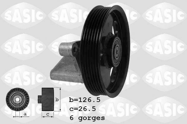 SASIC 1624010: Geleiderol / omdraairol v-snaren Ø: 126,5mm, Ø: 126,5mm