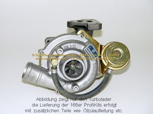 SCHLÜTTER TURBOLADER 166-01465: Turbosuflantă cu material de atașare/fixare, cu conducta alimentare ulei, PROFI KIT - with NEW org. BorgWarner Turbocharger