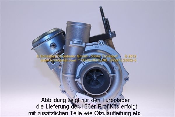 SCHLÜTTER TURBOLADER 166-09230: Turbosuflantă cu material de atașare/fixare, cu conducta alimentare ulei, PROFI KIT - with org. NEW GARRETT Turbo
