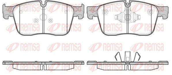 REMSA 1683.00: Plăcuțe de frână punte fata, cu arc, cu folie adeziva