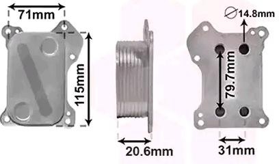 VAN WEZEL 17013702: Radiatore olio motore *** IR PLUS *** con accessori, senza scatola per filtro dell’olio, senza filtro