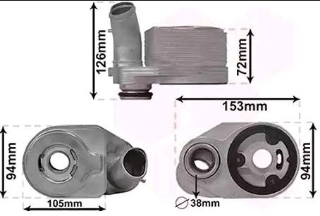 VAN WEZEL 17013703: Chladič motorového oleja *** IR PLUS *** s prislusenstvom