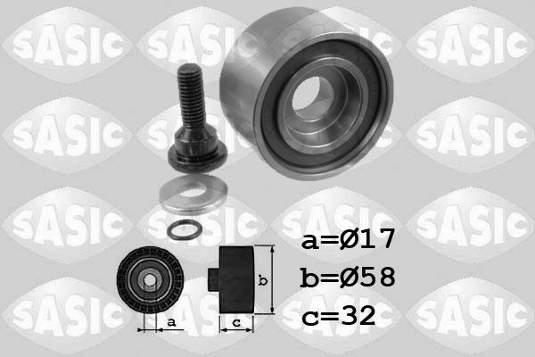 SASIC 1706068: Rola ghidare / conducere, curea distributie cu set suruburi