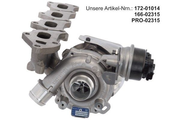 SCHLÜTTER TURBOLADER 172-01014: Turbod ilma paigaldus-/kinnitusmaterjalita, Original NEW BorgWarner Turbocharger