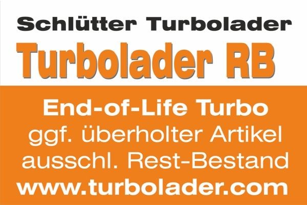 SCHLÜTTER TURBOLADER 172-02450_RB: Turbod END of LIFE Turbocharger - Original SCHLÜTTER Reman